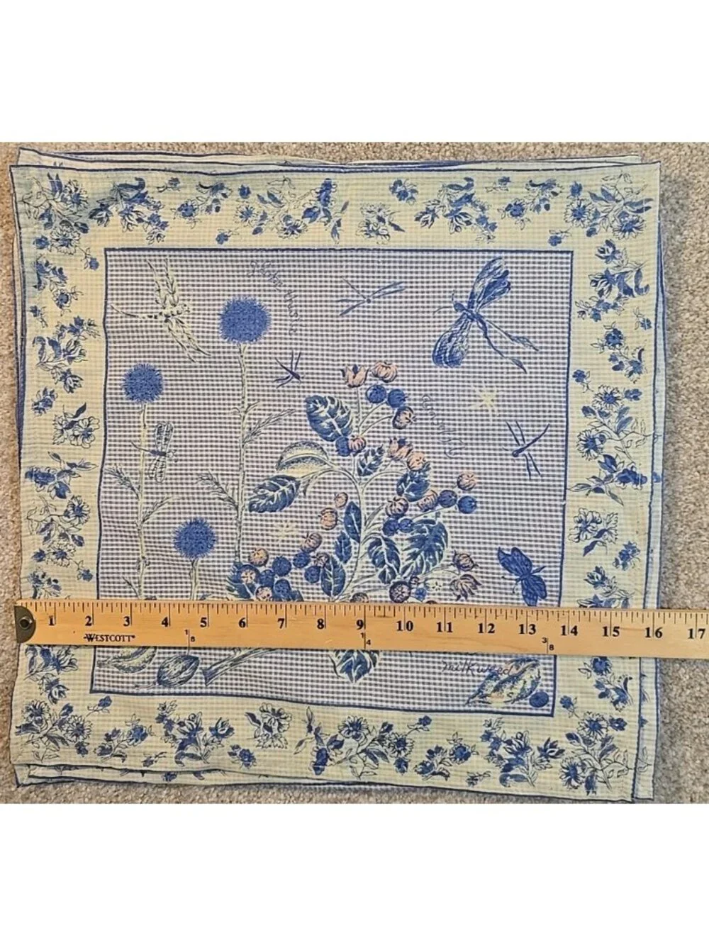 6 Vtg April Cornell 2000 Napkins Damselfly 16